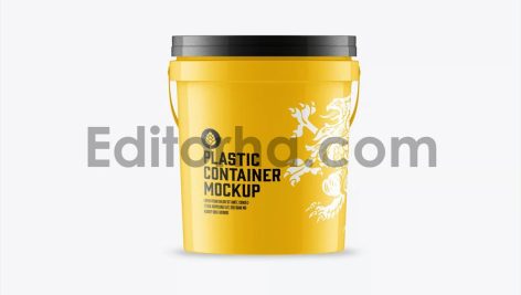 Plastic Paint Bucket Mockup4