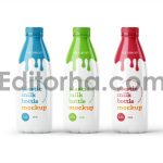 Plastic Yogurt & Milk Bottle Mockup Set2