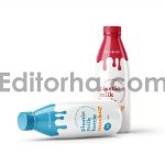 Plastic Yogurt & Milk Bottle Mockup Set3