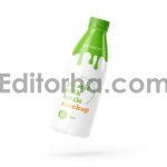 Plastic Yogurt & Milk Bottle Mockup Set5