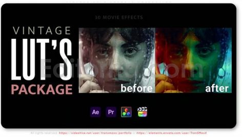Vintage LUTs Presets Collection