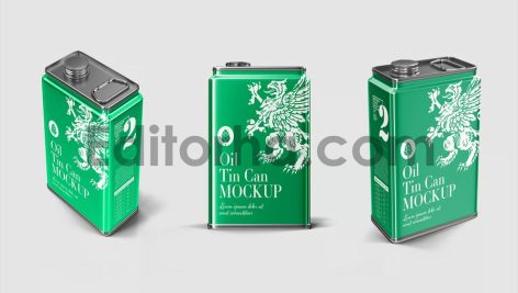 Vintage Oil Tin Can Mockup2