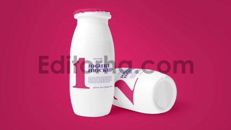 Yogurt Bottle Mockup