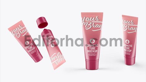 Lotion Cosmetic Tube Mockup1